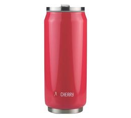 Can'it insulated travel flask with straw in Cherry Red - 50 cl - Les Artistes Paris