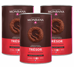 Monbana Hot Chocolate Powder Trésor de Chocolat - 3 x 1kg