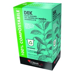 Cosmai Caffè 'Dek' compostable decaffeinated coffee capsules for Nespresso x 10
