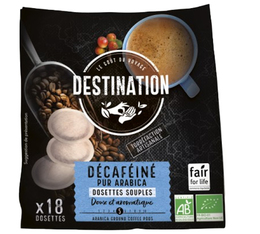 Destination 'Deca' decaffeinated organic coffee pods for Senseo x 18