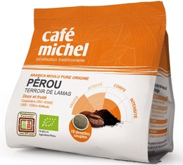 Café Michel 'Pérou' organic coffee pods for Senseo x 18