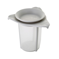 Yo-Yo tea filter with creamy white lid by Bodum
