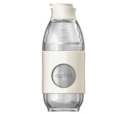 Cafflano Go-Brew portable brewing bottle in ivory white