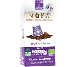 MOKA Honduras Organic and Biodegradable capsules for Nespresso x 10