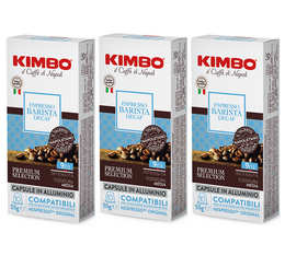 Special Offer 2+1 Nespresso® compatible KIMBO decaffeinated espresso barista capsules 3x10