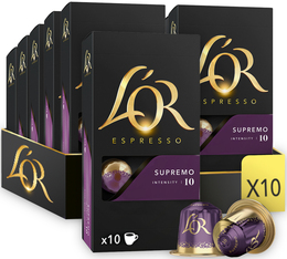 100 Nespresso* Original Compatible Capsules Espresso Supremo – L'OR ESPRESSO