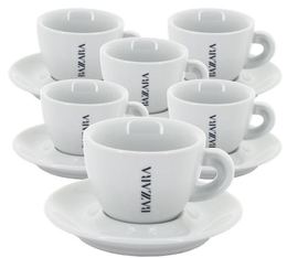 Bezzera Set of 6 Cappuccino Cups and Saucers - 15cl