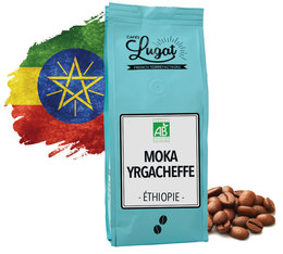 Cafés Lugat Moka Yrgacheffe Organic Coffee Beans from Ethiopia - 250g