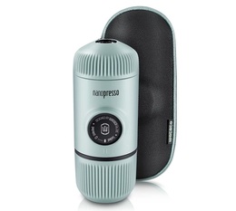 Wacaco Nanopresso for ground coffee in Arctic Blue with protective case