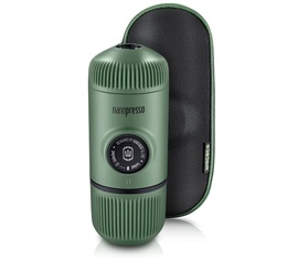Wacaco Nanopresso for ground coffee in Moss Green with protective case
