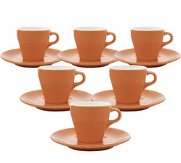 Tasse et sous tasse Espresso Origami 9cl - Orange