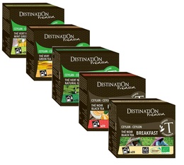 Destination organic tea selection pack - 5 boxes of 20 sachets.