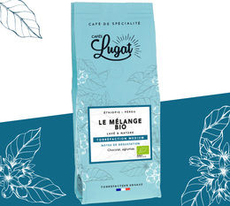 Cafés Lugat Organic Coffee Beans Mélange Bio (Organic Blend) - 250g