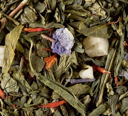 Macaron Cassis Violette loose leaf green tea  - 100g - Dammann