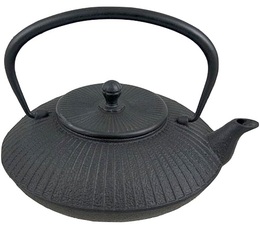 Chinese cast iron teapot in black - 1.15L + free gift