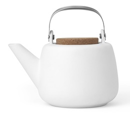 Viva Scandinavia Nicola white porcelain teapot - 1.2L + free gift