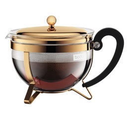 BODUM 1.3L Chambord teapot with stainless steel infuser and gilded finish + Free gift