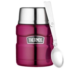 Thermos King Food Flask with Spoon Raspberry - 47cl