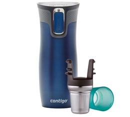 Contigo Autoseal Westloop Matte Blue insulated travel mug with tea infuser - 47cl