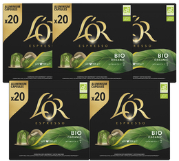 Pack de 100 capsules Bio intensité 7 - compatible Nespresso® - L'OR ESPRESSO