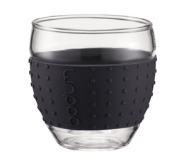 2x35cl glasses with black silicon band - Bodum Pavina