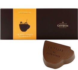 Café-Tasse Box of 18 Milk Chocolate Mini Cups with Caramel Filling - 200g