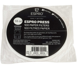 100 x paper filters discs for Espro P3 and P5 530 ml