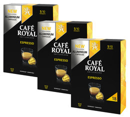 Pack 54 capsules Espresso - Nespresso® compatible - CAFE ROYAL