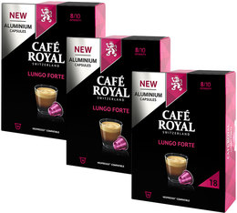 Pack 54 capsules Lungo Forte 3x18 - Nespresso® compatible - CAFE ROYAL