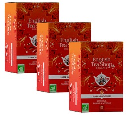 Pack Infusion Bio Betterave, Pomme, Myrtille - 3 x 20 sachets - English Tea Shop