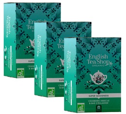 Pack Infusion Bio Cranberry Hibiscus Eglantier - 3x20 sachets - English Tea Shop