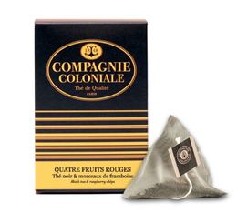 Quatre Fruits Rouges flavoured black tea - 25 pyramid bags -  Compagnie Coloniale