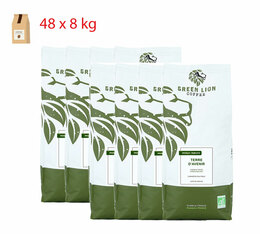 8 kg x 48 café en grain bio Terre d'avenir Commerce Equitable GREEN LION COFFEE