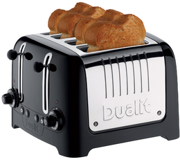 quatre tranches toaster noir et inox gamme lite dualit