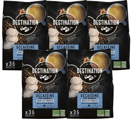 Destination 'Deca' decaffeinated organic coffee pods for Senseo x 180