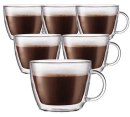 6 verres Café latte 45cl (avec anse) - Bodum Bistro