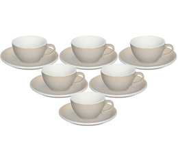 6 tasses et 6 sous tasses 200 ml ivory loveramics