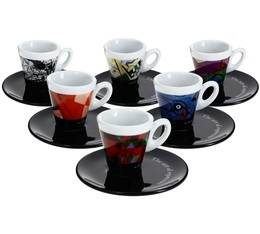 Zicaffè 'The Art of Espresso' set of 6 cups and saucers