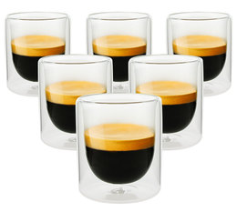 PYLANO set of 6 'Mila' double wall espresso glasses - 100ml