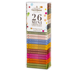 26 mini tablettes chocolat Napolitain - assortiment de 12 saveurs - CAFE TASSE 