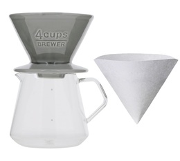 KINTO dripper starter kit for 4 cups with Grey dripper