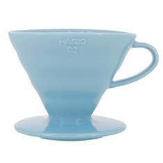 Hario V60 dripper in baby blue ceramic for 1-4 cups