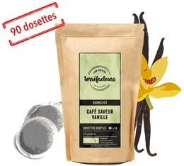Les Petits Torréfacteurs - Vanilla-flavoured coffee pods for Senseo x90