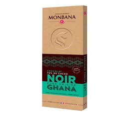 Tablette chocolat noir 70% cacao du Ghana 100g - Monbana