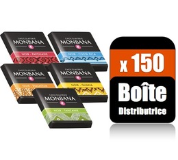150 napolitains au chocolat noir Pure origine (Boite distributrice) - Monbana