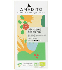 10 Capsules Nespresso® Biodégradables compatibles Amadito - Décaféiné Bio