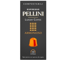 10 Capsules compatibles Nespresso® Compostables PELLINI - Armonioso 