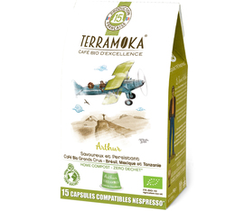 Terramoka 'Arthur' biodegradable coffee Nespresso® Compatible Capsules x 15