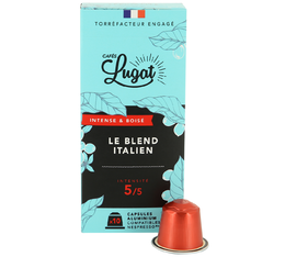 Cafés Lugat Italian Blend Nespresso® Compatible pods x 10