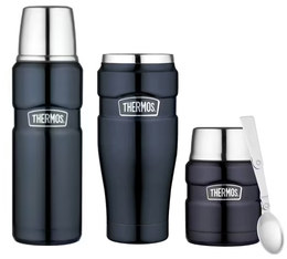 Pack isotherme (Bouteille - Mug - Lunch Box) Stainless King bleu nuit 47 cl - THERMOS 